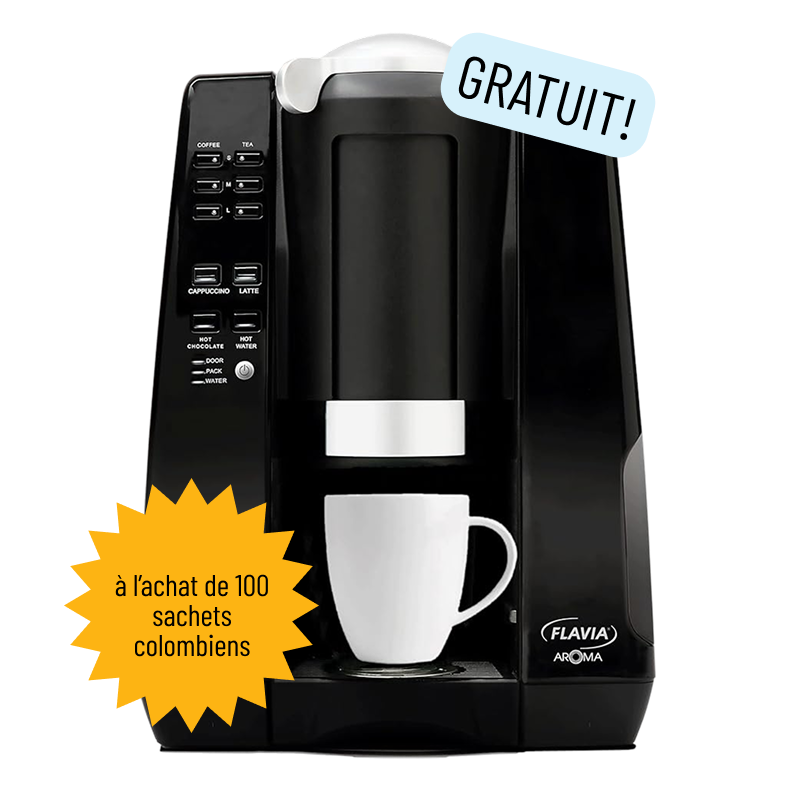 Cafetière Flavia — Offerte avec ta commande de café colombien!